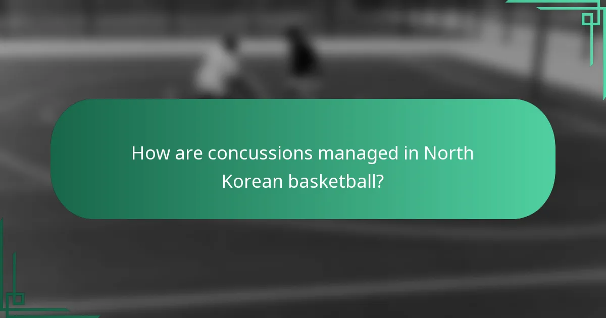 How are concussions managed in North Korean basketball?