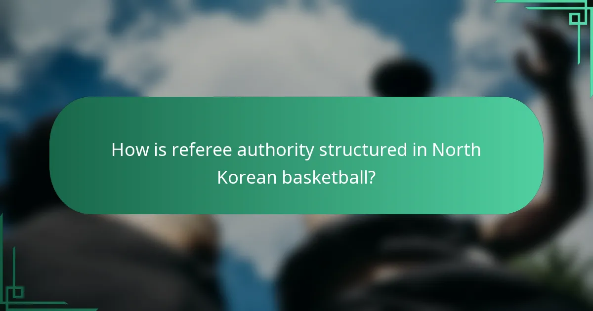 How is referee authority structured in North Korean basketball?