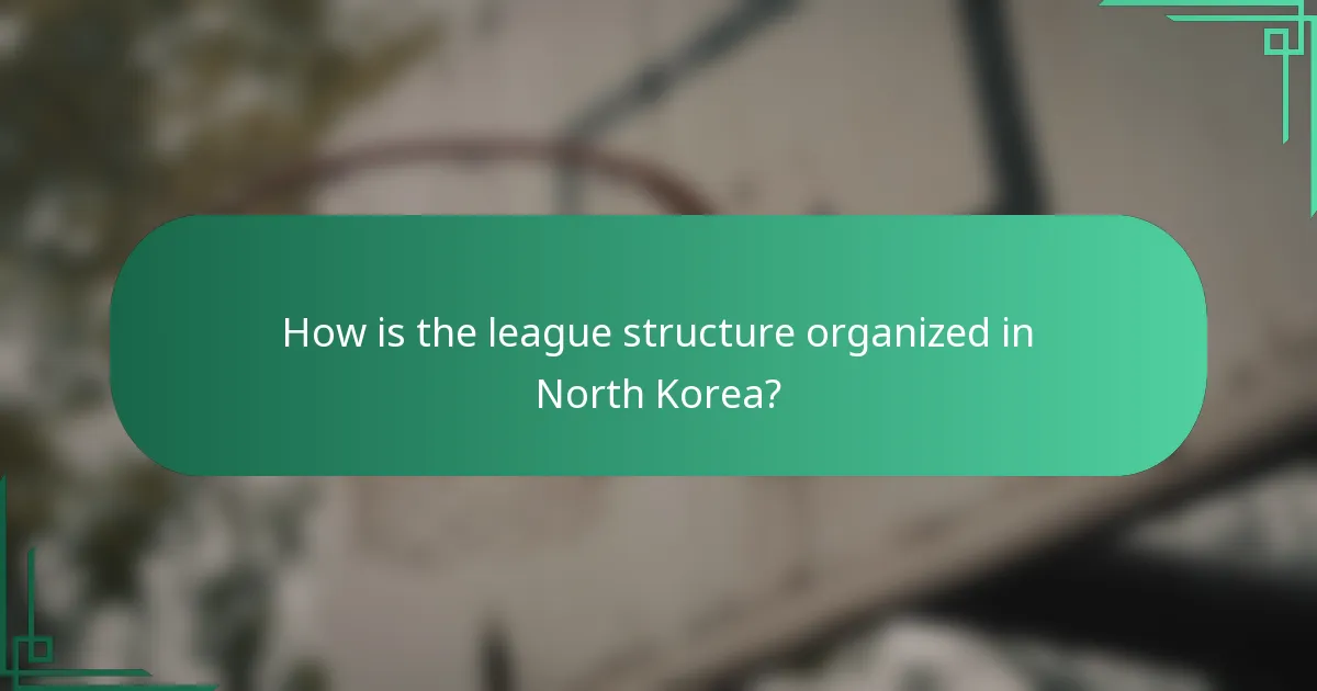 How is the league structure organized in North Korea?