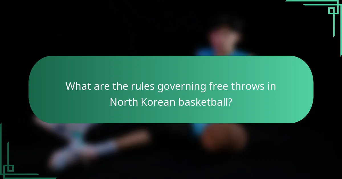What are the rules governing free throws in North Korean basketball?