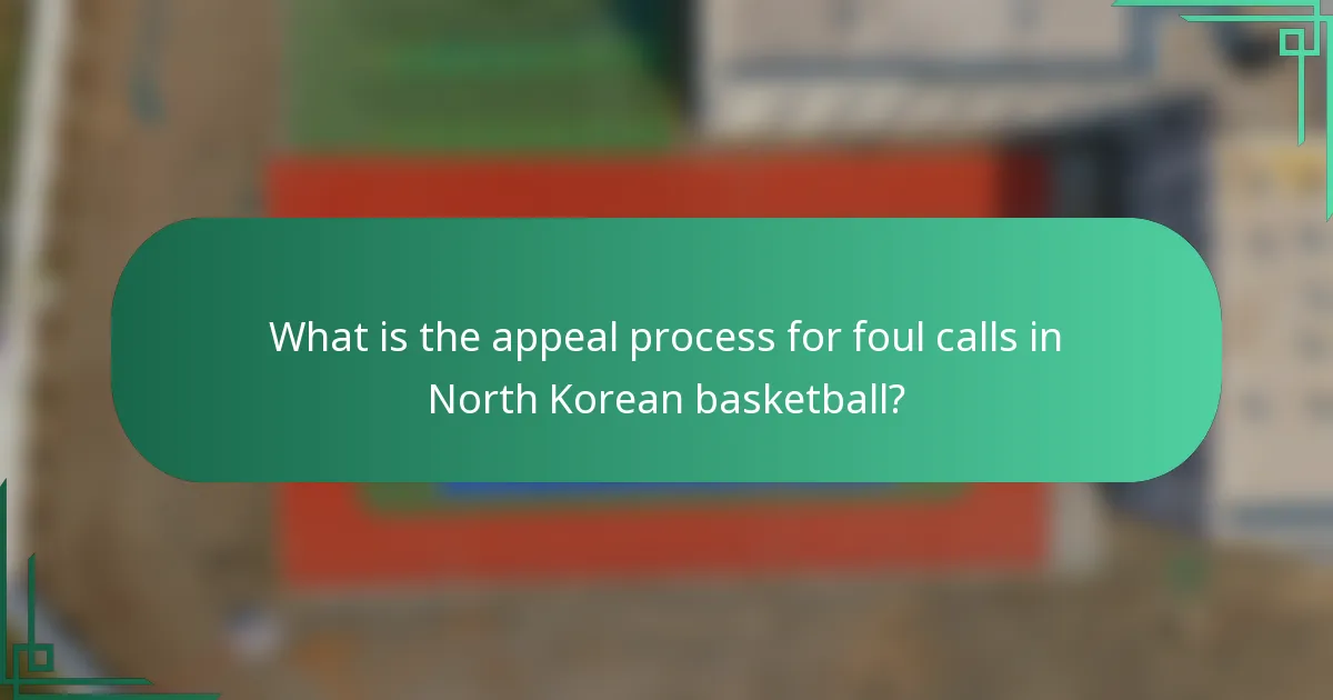 What is the appeal process for foul calls in North Korean basketball?